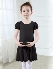 img 2 attached to Elegant & Comfortable: EISHOPEER Short Sleeve Ballet Leotard For Girls (Ages 3-11Yrs)