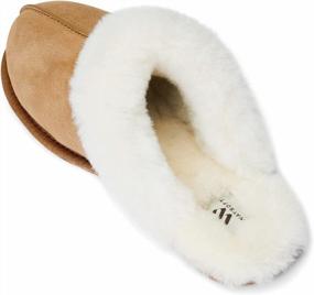 img 1 attached to Genuine Sheepskin Fluffy Shearling Slippers For Women - Cozy And Warm Indoor House Shoes By WaySoft