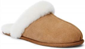 img 3 attached to Пушистые тапочки из натуральной овчины для женщин - уютная и теплая домашняя обувь от WaySoft