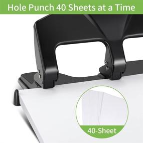 img 3 attached to Streamline Classroom Organization with AFMAT's 40-Sheet Reduced Three Hole Punch