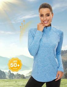 img 3 attached to LURANEE Women'S UPF 50+ Long Sleeve 1/4 Zip Pullover: Perfect For Hiking, Running & Working Out!