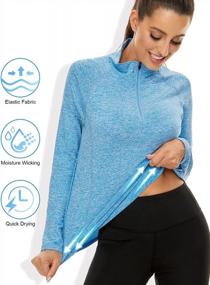 img 1 attached to LURANEE Women'S UPF 50+ Long Sleeve 1/4 Zip Pullover: Perfect For Hiking, Running & Working Out!