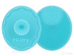 img 4 attached to 🛁 Nuby Scrubbies Silicone Bath Brush: 2-Pack with Convenient Built-in Handle