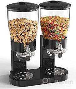 img 2 attached to 🍬 Dual Dry Food Dispenser - Ideal for Candy, Nuts, Rice, Granola, Cereal & More. Dispenses 1 Ounce Per Twist! Convenient Food Storage, Maintains Freshness!