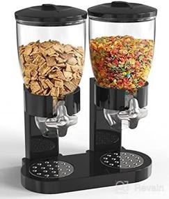 img 1 attached to 🍬 Dual Dry Food Dispenser - Ideal for Candy, Nuts, Rice, Granola, Cereal & More. Dispenses 1 Ounce Per Twist! Convenient Food Storage, Maintains Freshness!