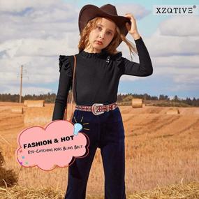 img 1 attached to XZQTIVE Kid Rhinestone Belt For Boys And Girls, Western Cowboy Cowgirl Children Belt With Diamond Crystal Belt For Jean Pant