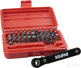 img 4 attached to KAIFNT K402 Screwdriver Bit Set & Mini Ratchet Wrench, 1/4-Inch Drive, 34-Piece - Ultimate SEO-Optimized Kit!