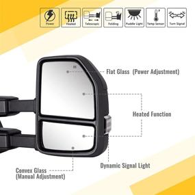 img 3 attached to Towing Mirrors 2015 2019 Dynamic Extendable