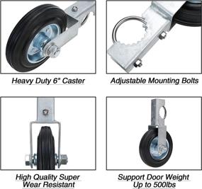 img 2 attached to 🔒 Gate Helper Wheel: Sturdy 6" Support for Chain Link Fence Swing Gate, Fits 1-5/8" to 2" Frames