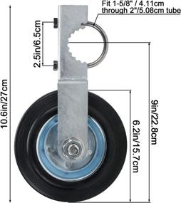 img 3 attached to 🔒 Gate Helper Wheel: Sturdy 6" Support for Chain Link Fence Swing Gate, Fits 1-5/8" to 2" Frames