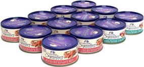 img 1 attached to 🐱 Wellness Natural Grain-Free Signature Selects Flaked Wet Cat Food Variety Pack - 2 Flavors (Wild Salmon & Shrimp) - 2.8 Ounces Each (12 Cans Total)