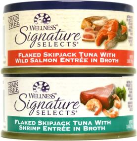 img 3 attached to 🐱 Wellness Natural Grain-Free Signature Selects Flaked Wet Cat Food Variety Pack - 2 Flavors (Wild Salmon & Shrimp) - 2.8 Ounces Each (12 Cans Total)