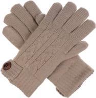 🧤 stylish adults black button embellished men's gloves: essential accessories for winter logo