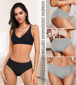 img 3 attached to Women'S Underwear Cotton Low Rise Breathable Seamless Briefs Hipster Panties Regular Plus Size