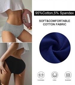 img 1 attached to Women'S Underwear Cotton Low Rise Breathable Seamless Briefs Hipster Panties Regular Plus Size
