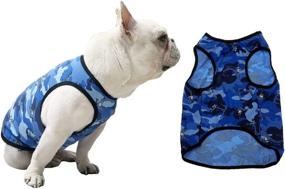 img 2 attached to Pet Dog Summer Vest - Stock Show Cute Teddy French Bulldog 100% Cotton Fashion T-Shirt, Breathable Sleeveless Summer Dog Clothes for Small to Medium Dogs