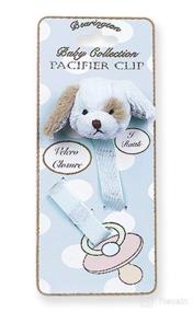 img 1 attached to Bearington Waggles Plush Pacifier Holder