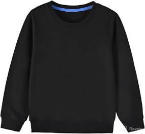 img 2 attached to IESSRA Boys Girls Crewneck Sweatshirts: Soft Long Sleeve Pullover for Toddlers - Solid Cotton Baby Sweatshirt Tshirts