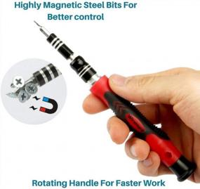 img 1 attached to Complete 62 Piece Tool Kit For Repairing Computers And Smartphones - Includes Magnetic Bits For IPhone, MacBook, Tablet, Xbox, PlayStation Controller, Drone, And Glasses