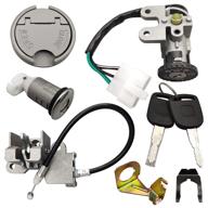 🛵 autqva gy6 50cc scooter moped ignition switch key set: gas tank cap, saddle lock - taotao, peace, roketa, jonway, nst tank логотип