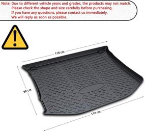 img 3 attached to Protect your Rear Cargo Space with Aiqiying Grand Cherokee Cargo Liners – All Weather, Waterproof, and Durable Trunk Tray Mat for 2011-2021 Jeep Grand Cherokee (Not for 2021 Grand Cherokee L)