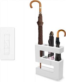 img 4 attached to Organize Your Entryway With The DricRoda Wall Mounted Umbrella Stand Holder - Holds 4 Umbrellas, Removable Drip Tray Included