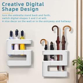 img 3 attached to Organize Your Entryway With The DricRoda Wall Mounted Umbrella Stand Holder - Holds 4 Umbrellas, Removable Drip Tray Included