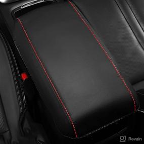 img 3 attached to 🚗 Waterproof Red Car Armrest Cover for 2019-2022 Nissan Altima - TTX LIGHTING Automotive Center Console Protector