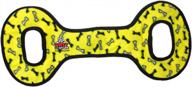 tuffy dog toy - самая мягкая игрушка tuffy для интерактивной игры (tug, toss &amp; fetch) без набивки | прочный, прочный и жесткий | пищалки и несколько слоев | поплавки и машинная стирка (желтая кость) логотип