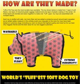 img 1 attached to TUFFY Dog Toy - World'S Tuffest Soft Toy For Interactive Play (Tug, Toss & Fetch) With No Stuffing | Durable, Strong & Tough | Squeakers & Multiple Layers | Floats & Machine Washable (Yellow Bone)