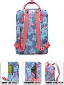 img 1 attached to Floral And Fabulous: HotStyle BESTIE Backpack For College, School And Travel With Millennial Flamingo Design