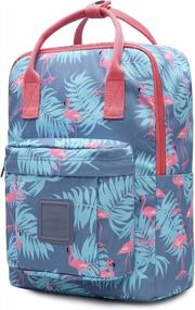 img 4 attached to Floral And Fabulous: HotStyle BESTIE Backpack For College, School And Travel With Millennial Flamingo Design