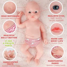 img 3 attached to Реалистичная 19-дюймовая полностью силиконовая кукла-реалистичная новорожденная кукла для игр или коллекционеров