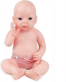 img 4 attached to Lifelike 19-Inch Full Silicone Baby Doll - Realistic Newborn Baby Doll For Playtime Or Collectors
