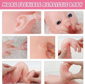 img 2 attached to Lifelike 19-Inch Full Silicone Baby Doll - Realistic Newborn Baby Doll For Playtime Or Collectors