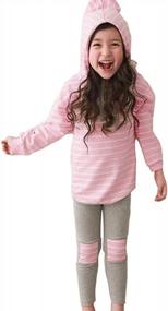 img 1 attached to Striped Long Sleeve Hoodie Pants Outfits For Toddler Girls, Ideal For Fall And Winter, Sizes 2-6Y
