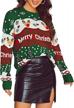 festive and cozy: miessial women's christmas knit sweater logo