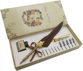 img 4 attached to Transform Your Writing With AIVN'S Feather Quill Calligraphy Set - Includes 12 Nibs For Perfect Strokes