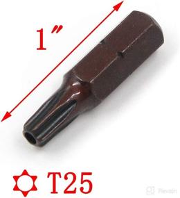 img 1 attached to 🔧 Antrader 12Pcs T25 TORX Security Bits: High-Quality 1/4-Inch Hex Shank TORX T-25 S2 Steel 1" Torx Head Screw Driver Bit