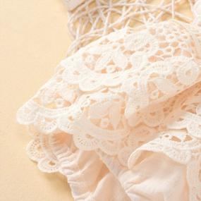 img 1 attached to Chic Baby Girl Lace Romper For Boho Style Newborn Photography Outfits