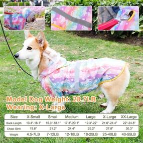 img 1 attached to Raincoat Rainbow Unicorn Lightweight Jacket Waterproof Cloth Dog Poncho