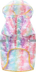 img 2 attached to Raincoat Rainbow Unicorn Lightweight Jacket Waterproof Cloth Dog Poncho