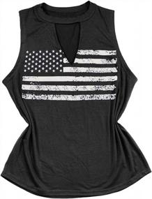 img 2 attached to Women'S 4Th Of July Tank Tops: Show Your American Pride With US Flag Graphic Patriotic Shirts!