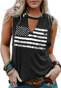 img 3 attached to Women'S 4Th Of July Tank Tops: Show Your American Pride With US Flag Graphic Patriotic Shirts!