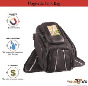 img 1 attached to The Nekid Cow Motorcycle Tank Bag: Waterproof, Heavy Duty & Magnetic with Black Rain Cover