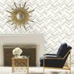 gray chevron stripe peel and stick wallpaper by roommates - 20.5" x 16.5 feet logo