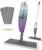 🧹 homsier spray mop for floor cleaning - 550ml bottle, 3 washable pads for wet dry microfiber mopping on wooden laminate, tile & marble flooring logo