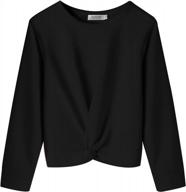 arshiner girls casual long sleeve tie dye printed crop top sweatshirt pullover with twist front lightweight design logo
