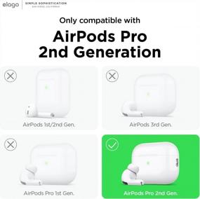 img 3 attached to Elago Compatible With AirPods Pro 2 Case (2022), Silicone Case With Lanyard Compatible With Apple AirPods Pro 2Nd Generation Case, Front LED Visible, Nylon Lanyard Included (Light Blue)