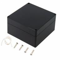 водонепроницаемая распределительная коробка - проектная коробка zulkit для электроники - черный корпус из абс-пластика - 6,3 x 6,3 x 3,5 дюйма (160 x 160 x 90 мм) - упаковка из 1 шт. - пылезащитная электрическая коробка ip65 логотип